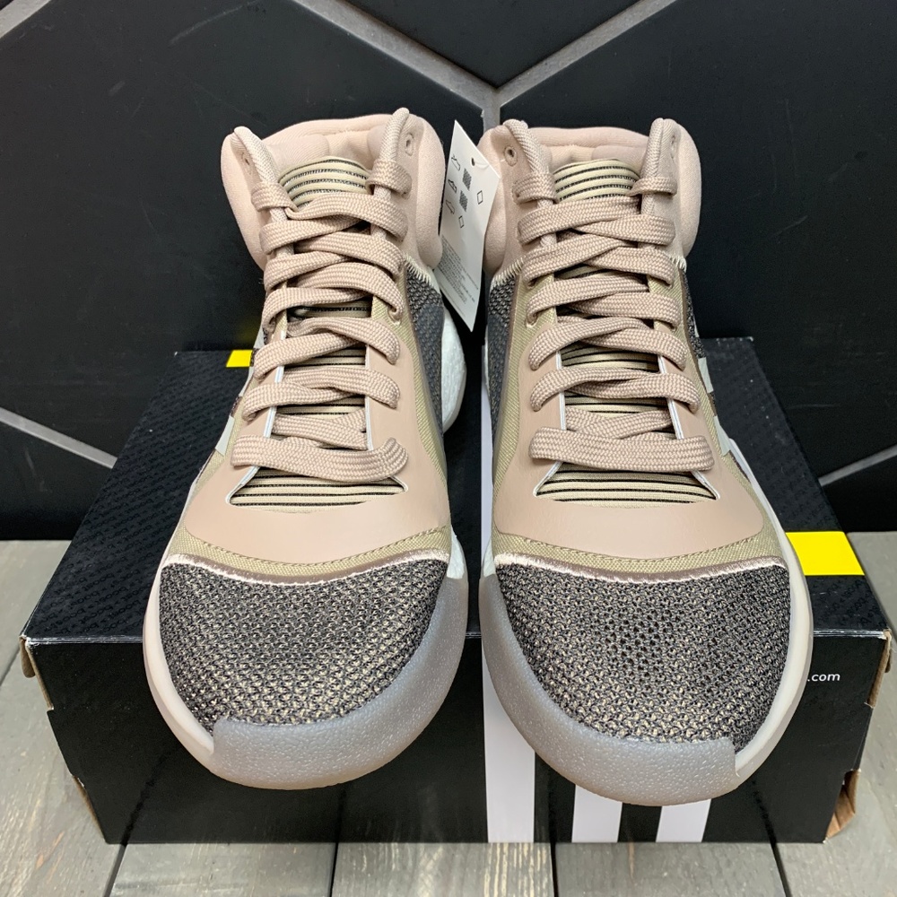 New Adidas Marquee Boost High Trace Khaki Shoes - Picture 3 of 5